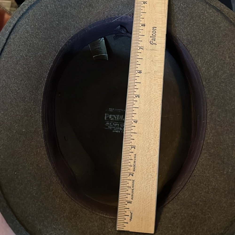 Pendleton Forest Green Hat With Tan Leather Band - image 6